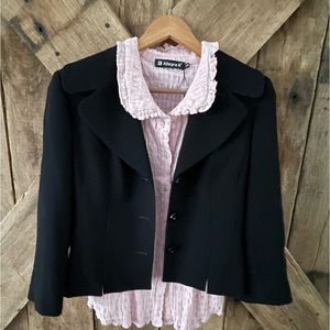 VINTAGE BEBE CROPPED BLACK JACKET